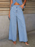 'Rylee' Vest and Wide Leg Jeans Denim Set - Celes Fashion